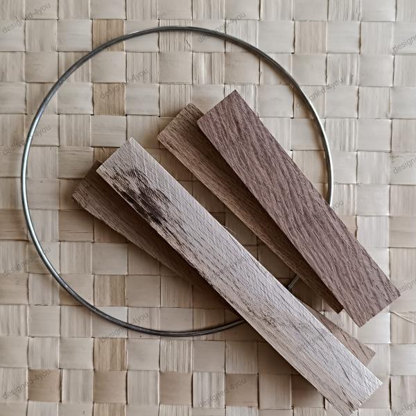 DIY Aufsteller Holzständer Holzklötzchen mit Loop Ring 15 cm